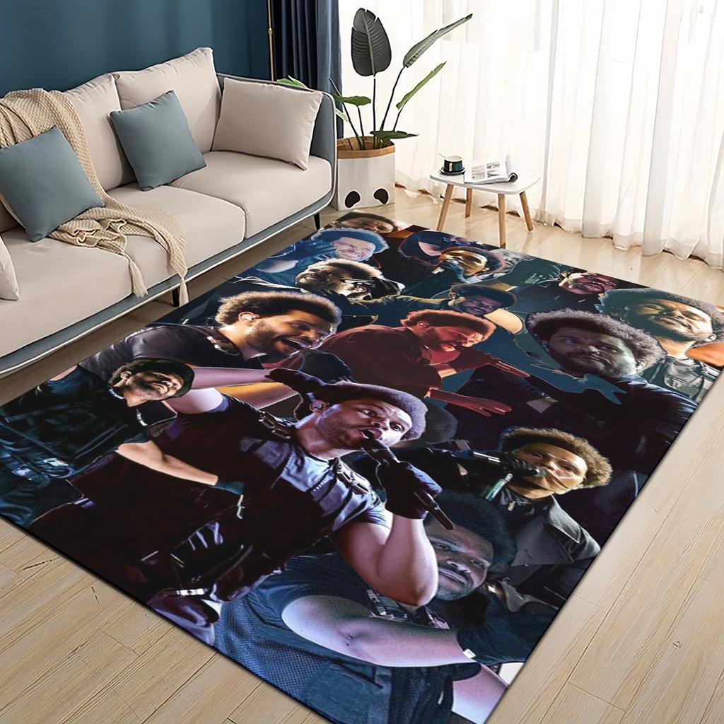3D The Weeknd X.O R&B Singer Carpet Rug for Living Room Bedroom Home Sofa Decoration,kids Play Non-slip Floor Mat Christmas Gift