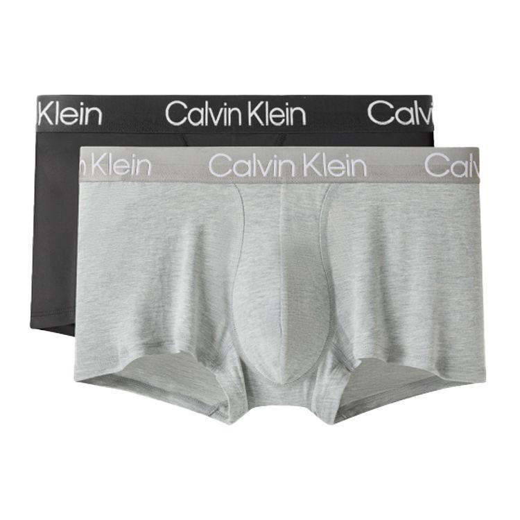 Calvin Klein Minimalist Recycled Letter Logo Waistband Fitted Boxer Briefs 2-Pack Men Underwear NB2972-JKQ
