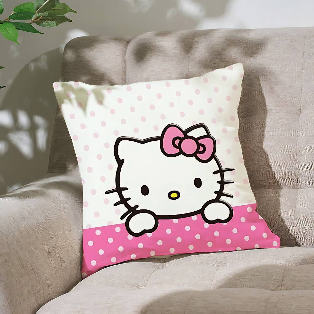H-Hello K-Kitty Pillow Case Cushion Cover Soft Cute Throw Pillow Case For Car Sofa Pillowcase Polyester With Zipper
