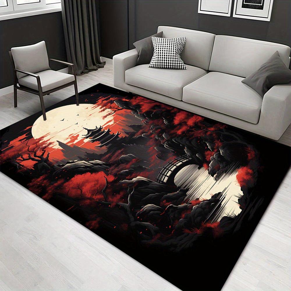 

1pc 1043029248Pattern Carpet, Area Rug For Living Room Bedroom Room Bed Chair Laundry Entryway Corridor Yard Non-slip Outdoor Camping Rug Fl 60cm by 90cm