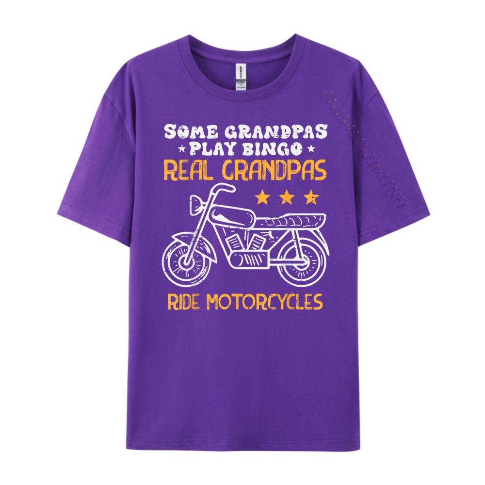 Some Grandpas Play Bingo Real Ride Motorcycles Biker Gag Men Oversized T Shirt Couples Anime Camisetas Hombre Punk Style