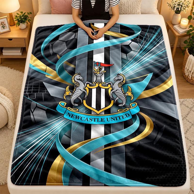 Coperta di Flanella Newcastle United Calcio Calda Morbida Plaid per Uso Interno Divano Letto Soggiorno