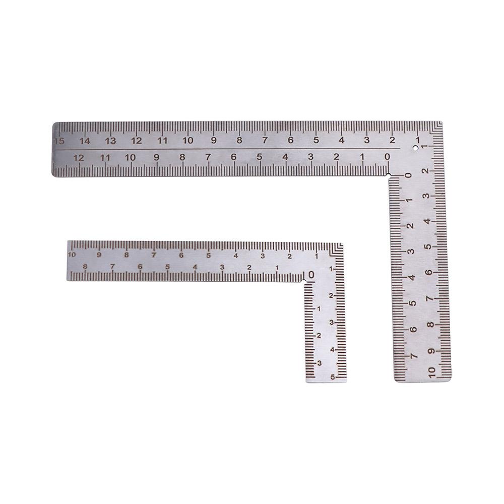 Double-Sided L Square Ruler Measuring Tool Mini Ruler Office Accessories Metal Ruler  Educational