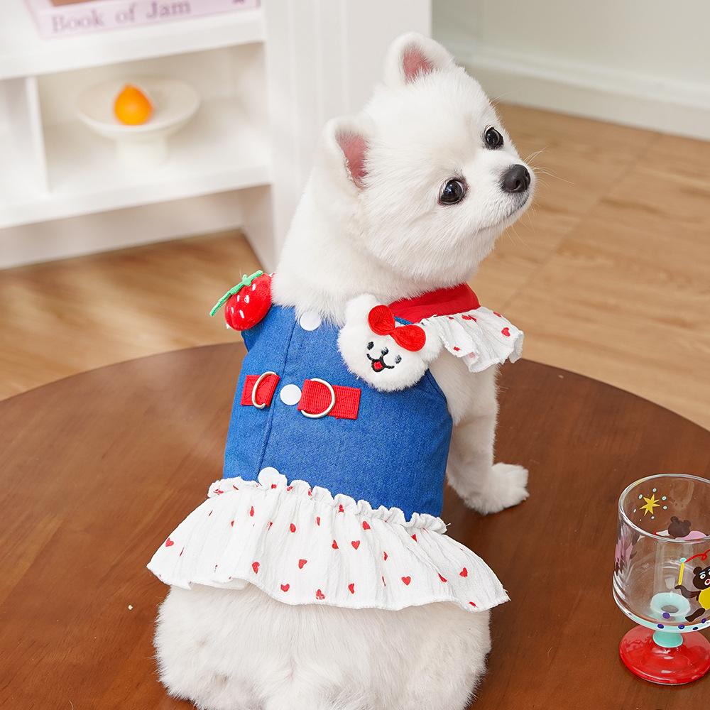 Chest Strap Pet Dog Dog Cat Clothing Teddy Bigbear Magic Schnauzer Cat Dress
