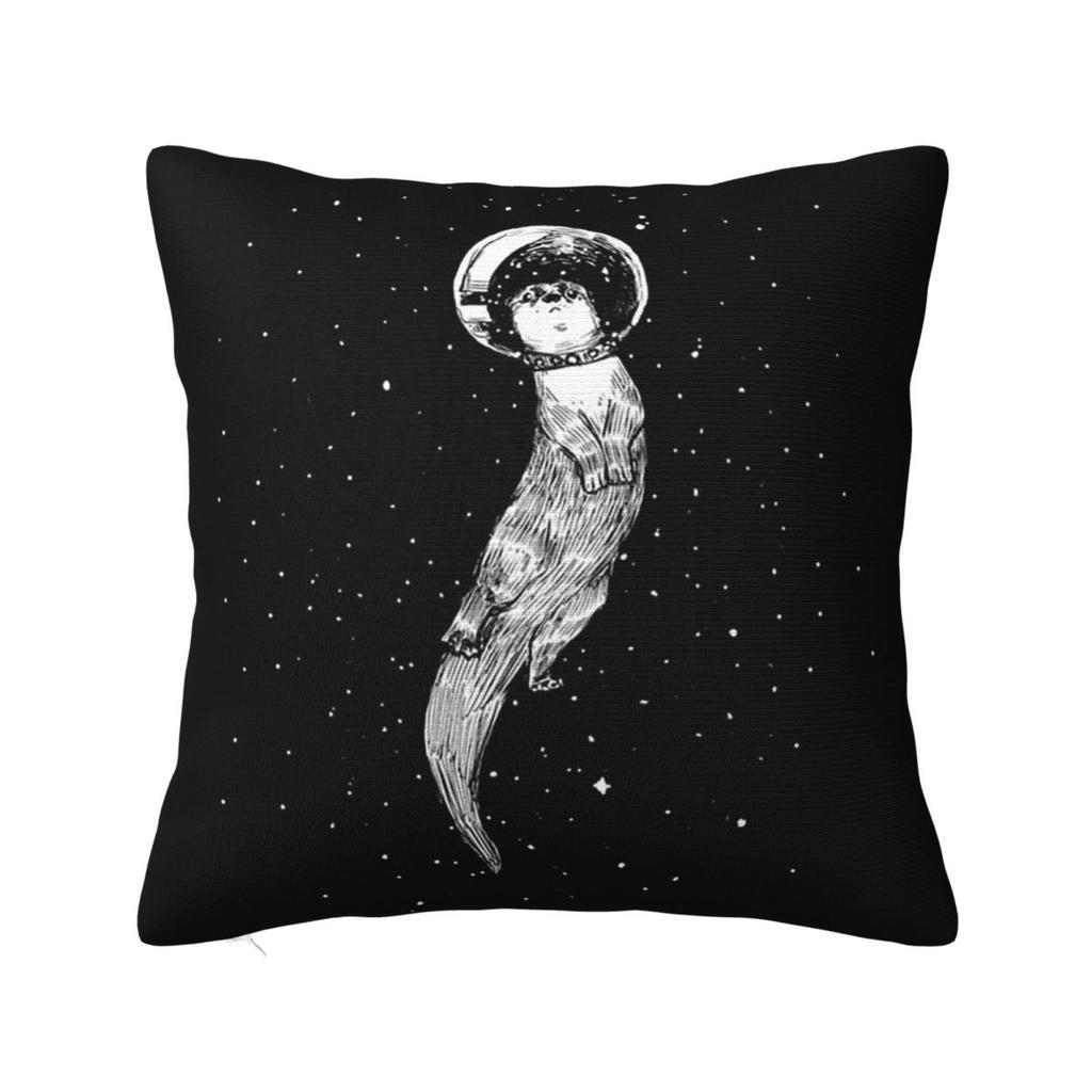 Drifting In Otter Space (Best For Color) Square Pillowcase Cushion Cover Pillow Case Throw Pillow Cover for Home Sofa
