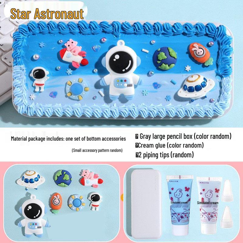 DIY Handgemachtes Cremeleim Stiftebox Set – Kreatives und Niedliches Schüler Schreibwaren Paket