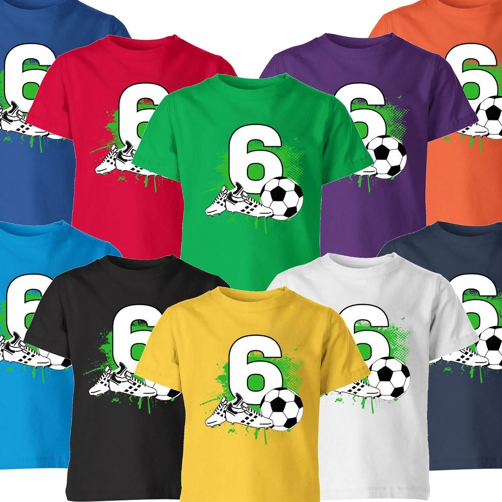 Soccer Football Player Personalised Birthday Year Gift Boys Girls T Shirt#5