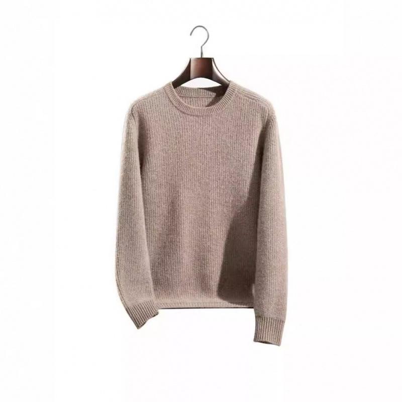 2025 new cashmere sweater round neck thickened loose pullover sweater knitting