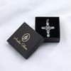 Pendentif Croix Pierre Précieuse Aigue-Marine 100% Argent Sterling 925 Bijou Fait Main