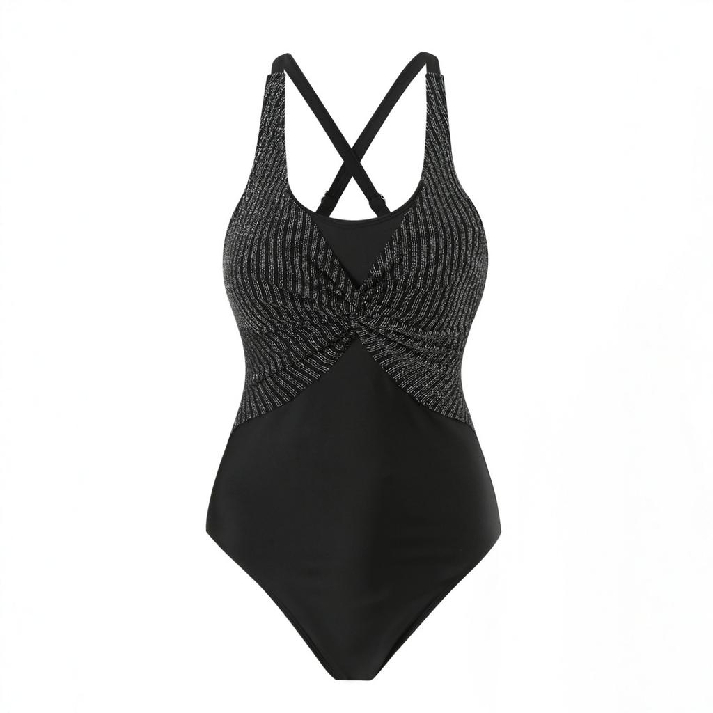 New European and American swimwear sexy tight solid color belly cover high elastic backless women's one-piece swimsuit