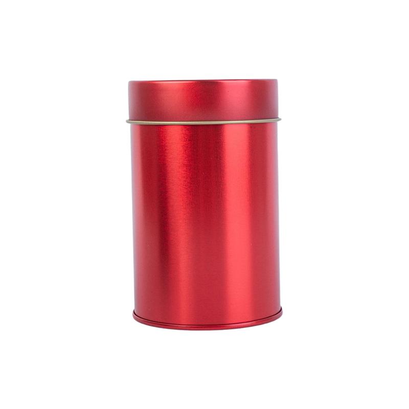 Iron Tea Canister Metal Tea Storage Tin Available In 4 Colors With A Double-Layered Airtight Lid Cylindrical Shape A1