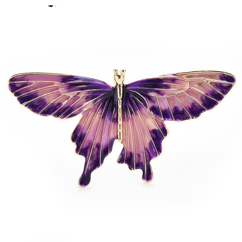 Desiger New Enamel Butterfly Brooch Pins For Women Big Insect Brooches Gift 3 Colors Swallowtail Butterfly