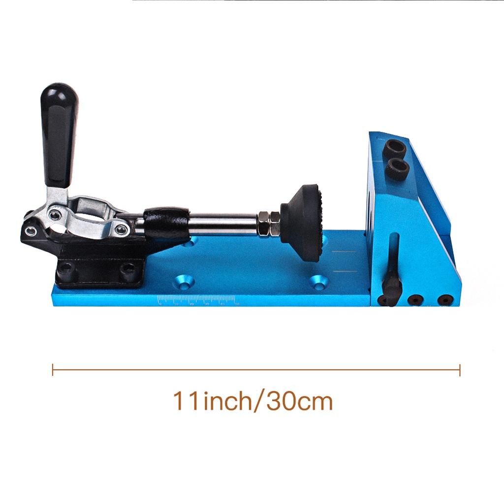 Blue Pocket Hole Jig Kit Woodworking Oblique Hole Locator Drill Bits 15 Degree Angle Drill Guide Set Hole Puncher DIY Carpentry Tools