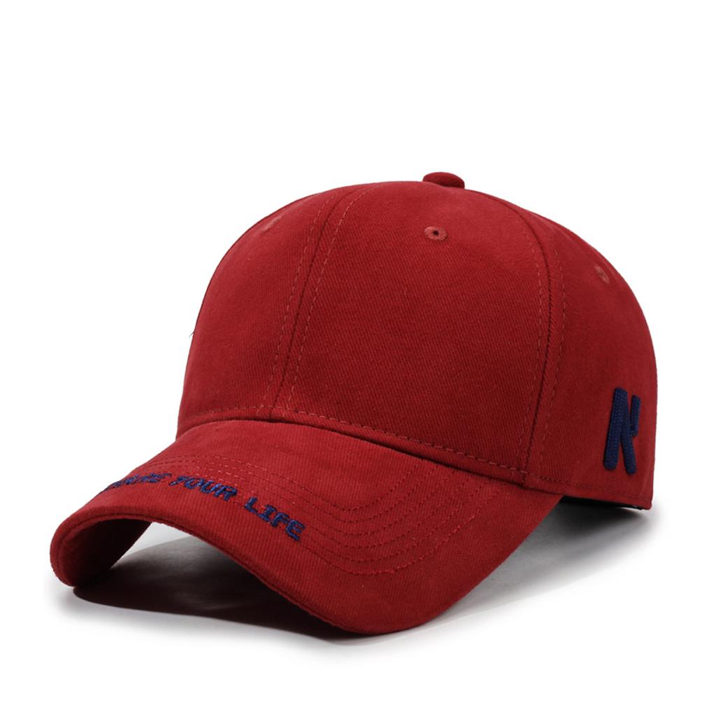 Large Head Circumference Letter Embroidery Baseball Cap for Women, New Style, Enlarged and Deepened, Sunshade, Face-Slimming, Versatile Baseball Cap
