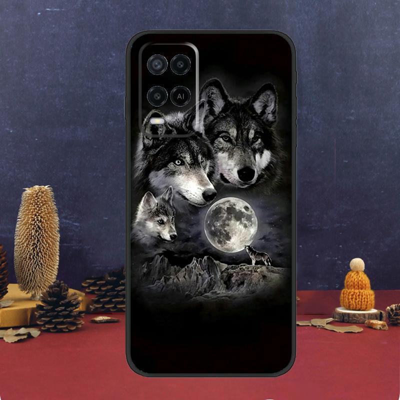 Animal Wolf Galaxy Case For Oppo A60 A80 A40 A6 A5 Pro A15 A16 A17 A57 A94 A74 A54 A76 A96 A18 A38 A58 A78 A98