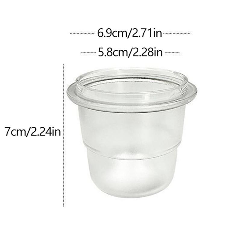 58Mm Coffee Portafilter Dosing Cup Black Clear Espresso Sniffing Mug Coffee Dosing Cup Anti-Flying Powder Coffee Machine Tools