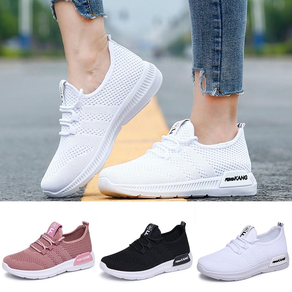 Women/'s Ladies Casual Breathable Anti-Slip Sport Walking Sneakers Soft Shoes