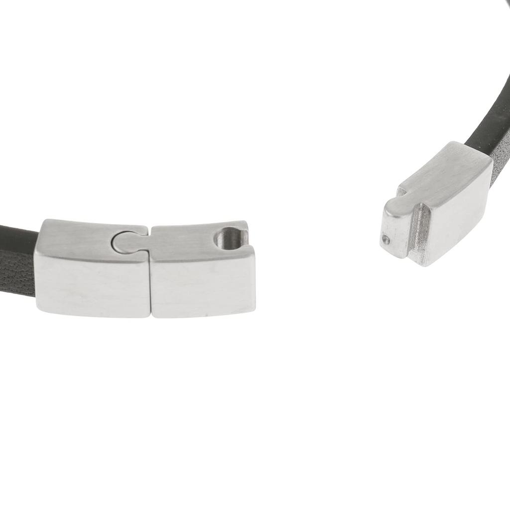 Emporio Armani Eagle Logo Stripe Leather Bracelet [Used]