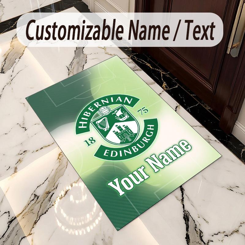 Crystal Velvet Rug Hibernian FC Print Custom Name Text Floor Mat Home Decor