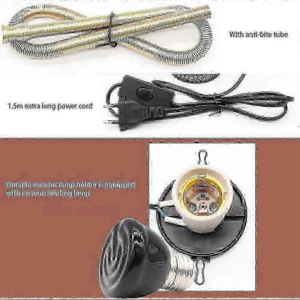 Lampada Riscaldante Per Uccelli E Rettili - Scaldino Ceramico Infrarosso Per Animali Domestici da 50w per l'Inverno
