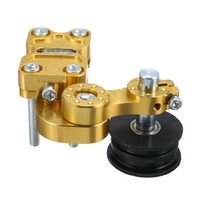 Universal Golden Aluminum Adjuster Chain Tensioner Bolt On Roller Motorcycle Chopper ATV Pit Bike