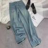 Starry Diamond High-Waist Slim Jeans for Women - New European Style, Loose Fit Trousers for Spring and Summer