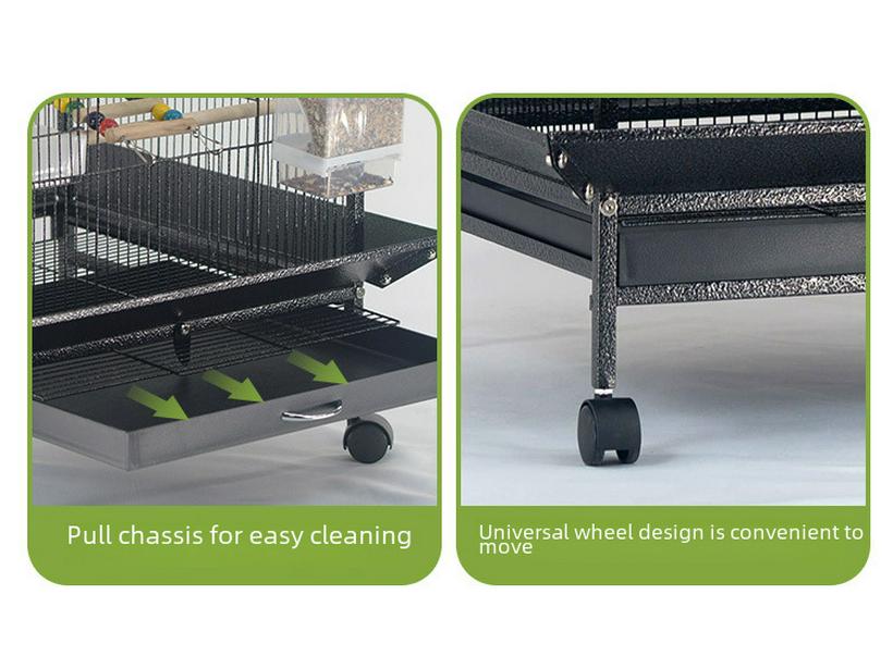 Různé kovové klece pro domácí mazlíčky a multifunkční ptačí vily, klece pro papoušky a špičkové ptačí klece