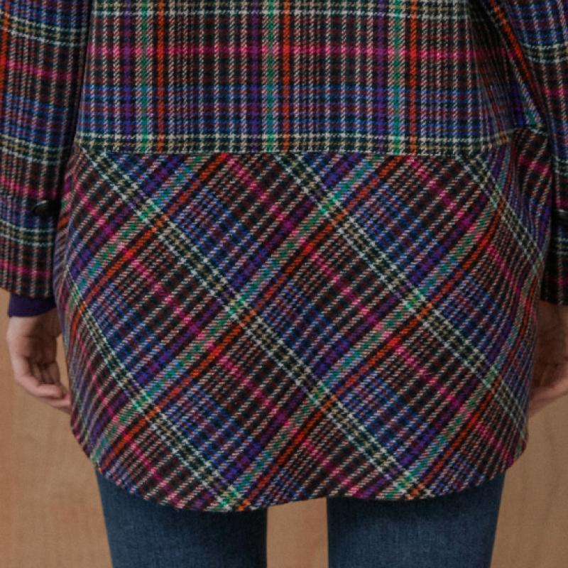 Maxza Multi Check Half Handmade Coat Cc10hc307on