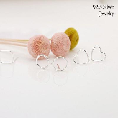 Linien Ohrringe Ohrringe Silber Schlicht 92.5