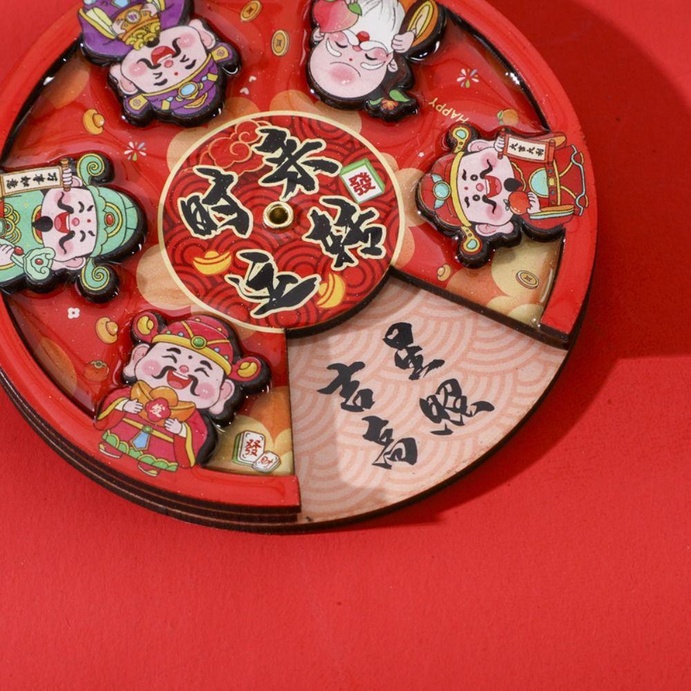 Traditional Wealth God Fridge Magnets Woodwork 2025  New Year Fridge Magnets  Refrigerator