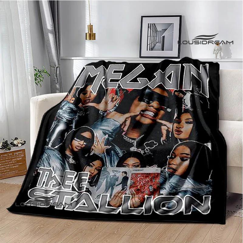 Megan Thee Stallion Flanellfilt Mjuk Mysig Varm Pläd Sängkläder Födelsedagspresent