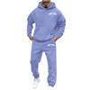 Trendy Unisex Plus Velvet Hooded Sweatshirt Set