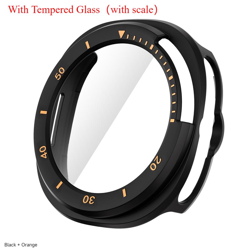 Protector Case For Samsung Galaxy Watch 8 Classic PC Hollowed Cover Protective Bumper Shell Tempered Glass Screen Accessories