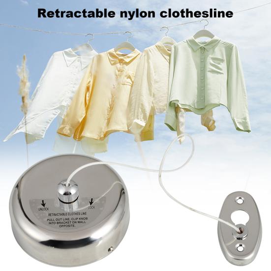 Teleskopisk klessnor Kraftig rustfritt hold Justerbar opptil 33lbs ståldusjlinje bærbar