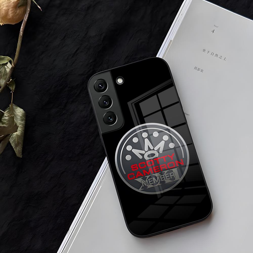 Black ScottyS Camerons Flag Phone Case Glass For Samsung Galaxy S21 S25 S22 S20 S24 S23 Ultra Fe Plus A16 A34 A54 A24 Coque