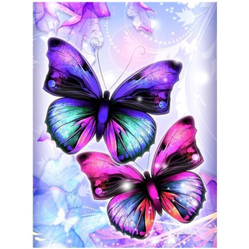 Volle 30X40CM 5D Diy Diamant malerei Farbe schmetterling Stickerei Kreuz Stich Home Decor Handmade