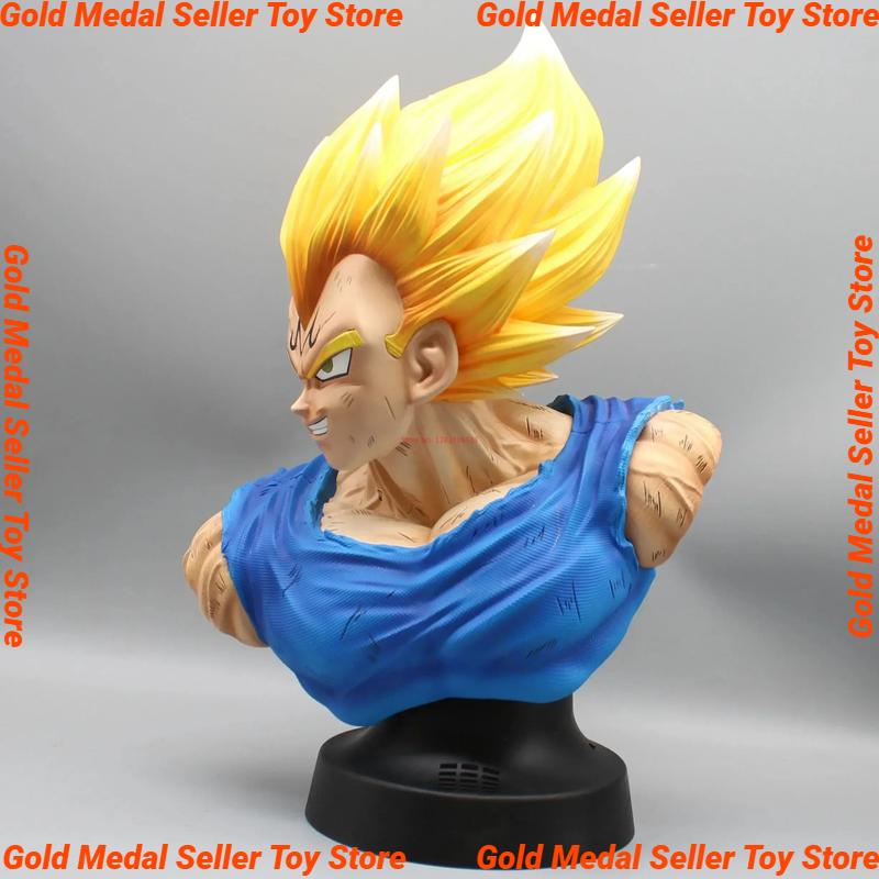 37cm Z Anime Figure Demonized Vegeta Half Bust Super Saiyan Pvc Model Decoration Ornaments Collection Kids Gift Toys