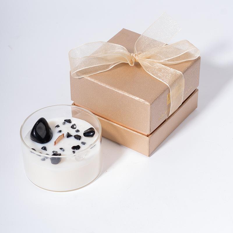 

Bedroom Decorations, Scented Candles, Creative Soy Wax Souvenirs, Natural Crystal Stone Scented Candle Gifts coconut