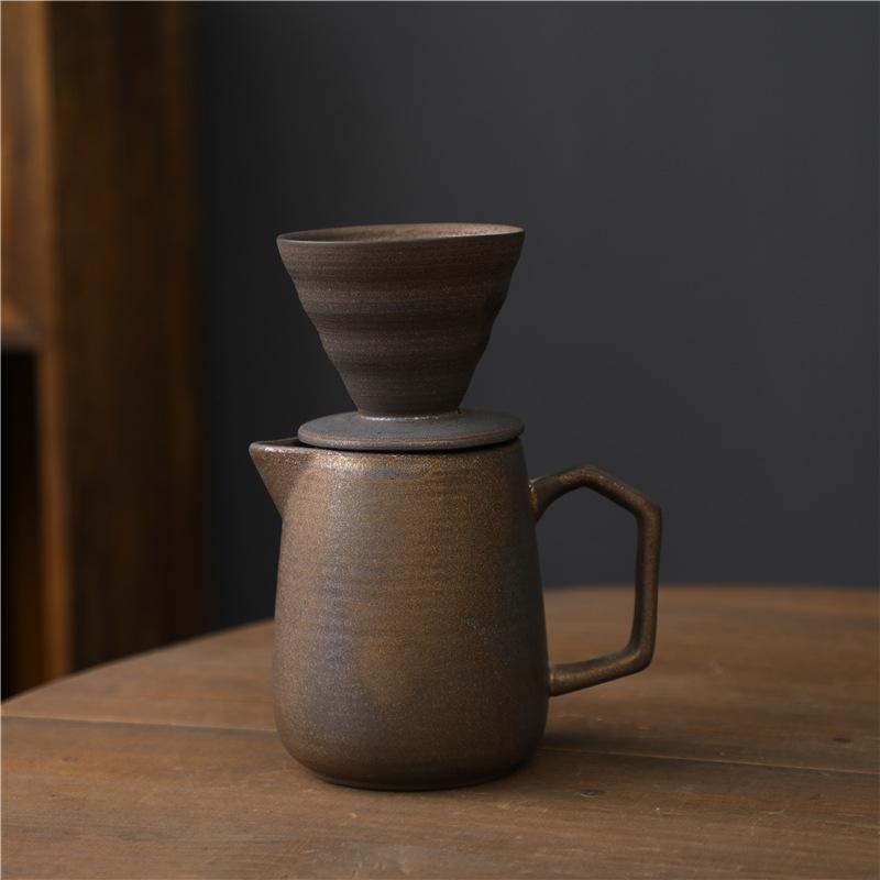 Ceramic Hand Brewed Coffee Pot Set V60 Coffee Filter, Ceramic Filter Cup Coffee Pot Hot Sale Sharing Pot