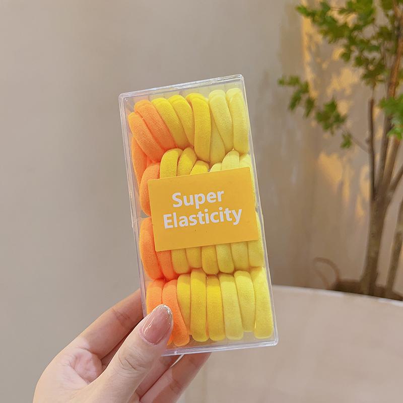 Korean Style Colorful Gradient High Elasticity Hair Ties for Girls' Ponytails