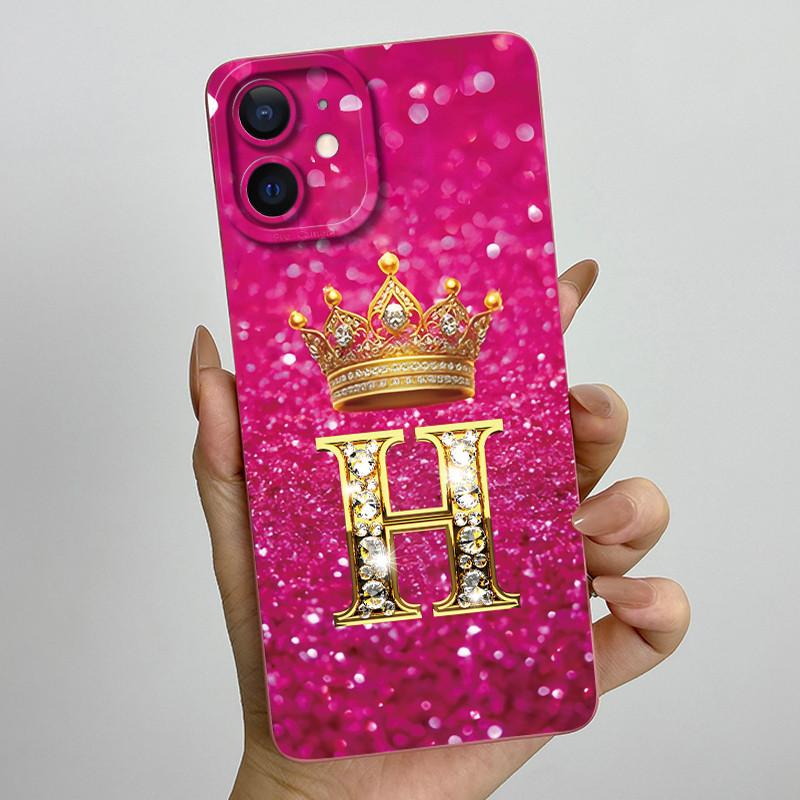 For Apple iPhone 11 Case iPhone11 Pro Luxury Crown Letter Couple Cover Soft Liquid Phone Case For iPhone 11 Pro Max Fundas Coque