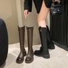 Autumn and winter new slimming boots, women's platform soles, autumn and winter knee-length knight boots, handsome high boots