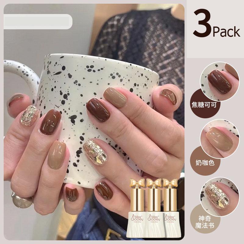 

3-Pack Glitter Nail Polish Set, 3 Shades, Sparkly Long-Lasting Formula