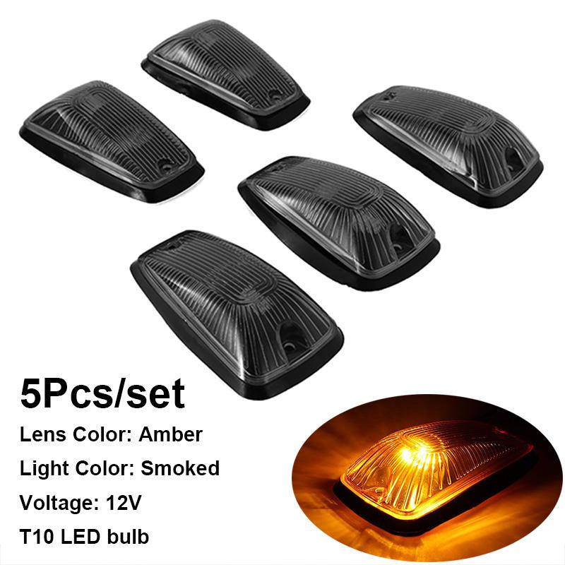 

5 шт./компл. светодиодные габаритные огни на крышу T10 светодиодные лампы автомобильные аксессуары сигнальная лампа на крышу подходят для Chevrolet GMC 1988-2002 пикап грузовик / внедорожник T10