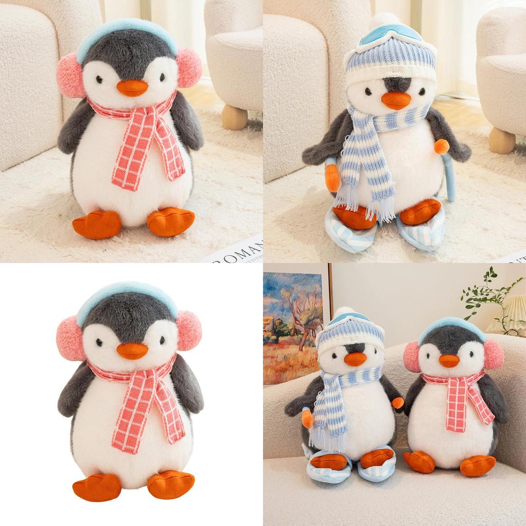 Pinguin Plüschtier mit Skateboard-Design für Kinder und Jugendliche Geschenk