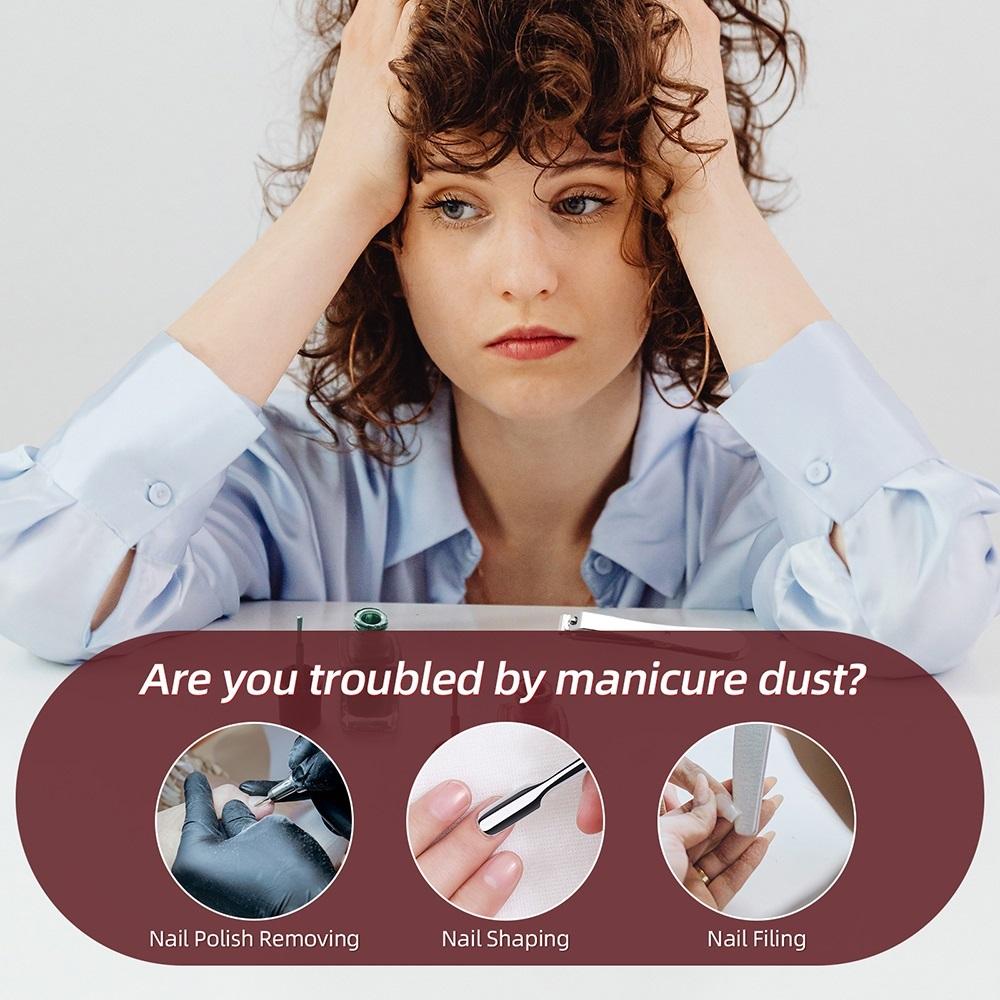 3 Fans Powerful Suction Professional Nail Dust Collector 40W Fan Nail Vacuum Cleaner Nail Dust Extractor For Nails Manicure