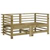 VidaXL Canapés d'Angle de Jardin 2 pcs, Sièges avec Dossier, Meubles de Terrasse Patio Arrière-cour Balcon Extérieur, Bois 825638