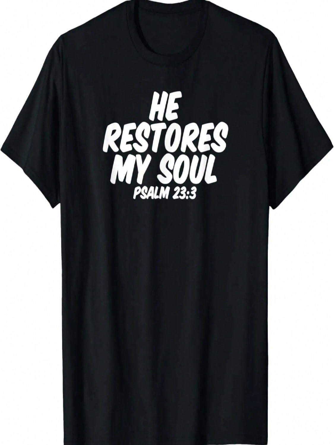He Restores My Soul Psalm 23_3 T-Shirt S разноцветный