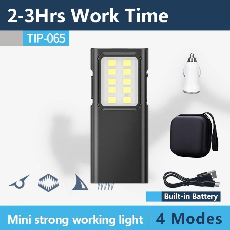 COB Flashlights 4 Lighting Modes Torch USB Rechargeable EDC Flashlight WIth Pen Clip Strobe for Fishing Camping Repair Torch