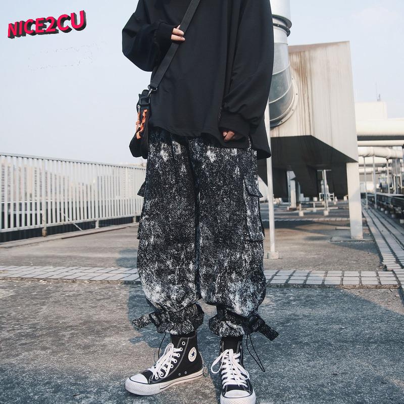 HOUZHOU Tie Dye Oversize Cargo Pants 